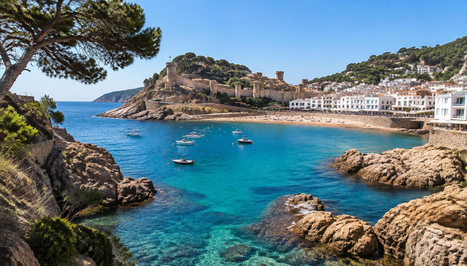 Enseada de Tossa de Mar, na Costa Brava