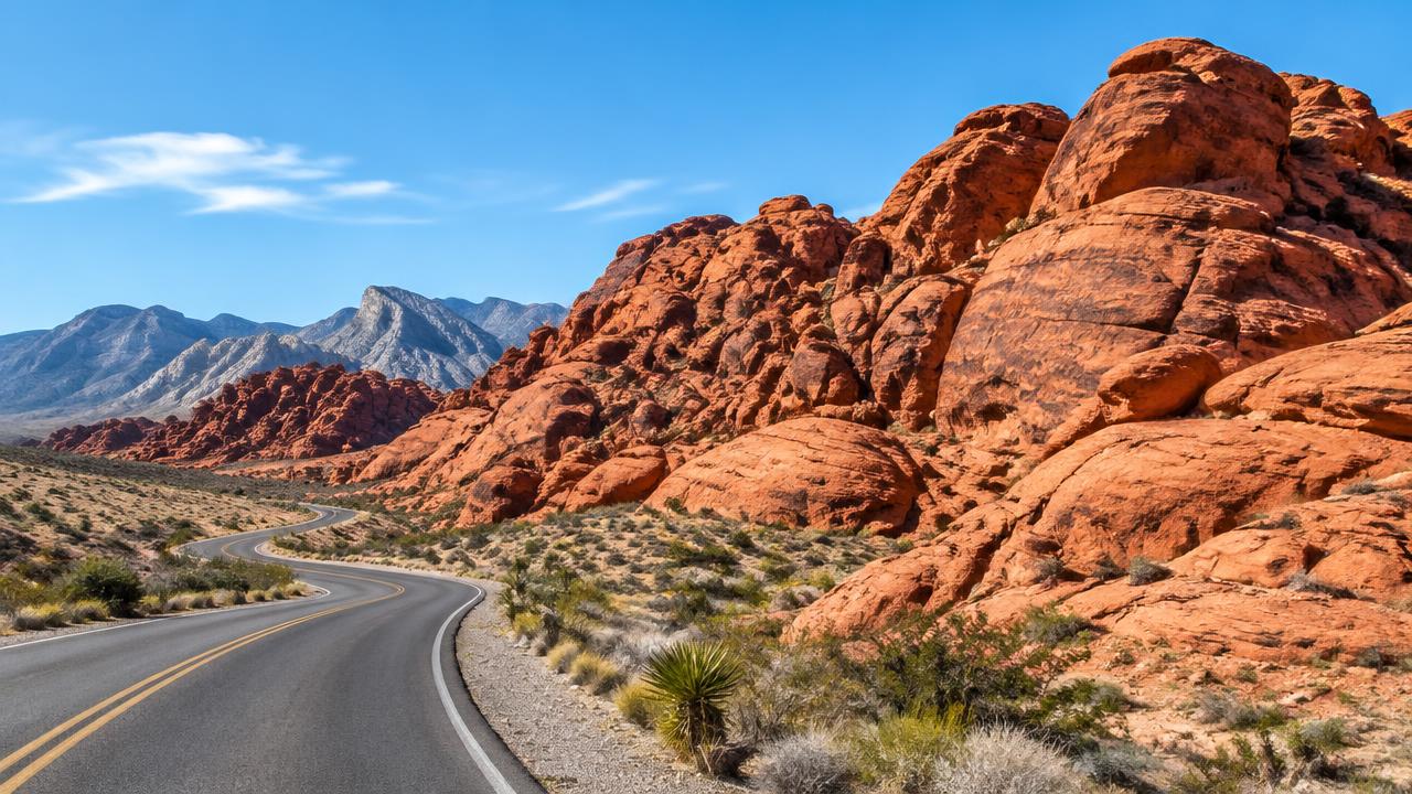 Rota panorâmica no Red Rock Canyon perto de Las Vegas – passeios ao Red Rock Canyon e passeios de um dia à Represa Hoover